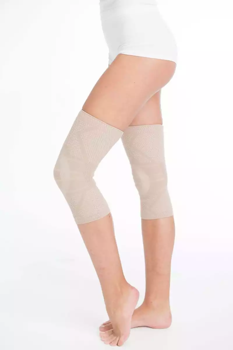 Наколенник Смарт Компресс, размер №4, эластичный трикотажный, линейка SPORT, цвет бежевый