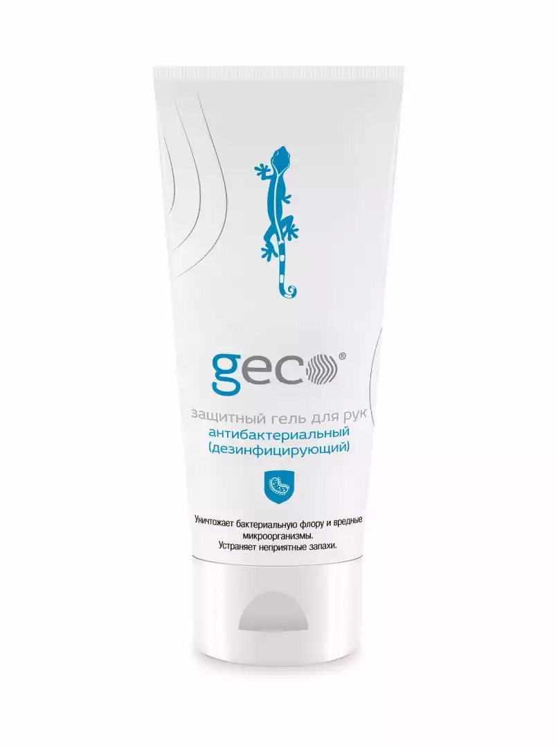 Гель "Geco" защитный для рук, 100мл, антибактериальный, туба