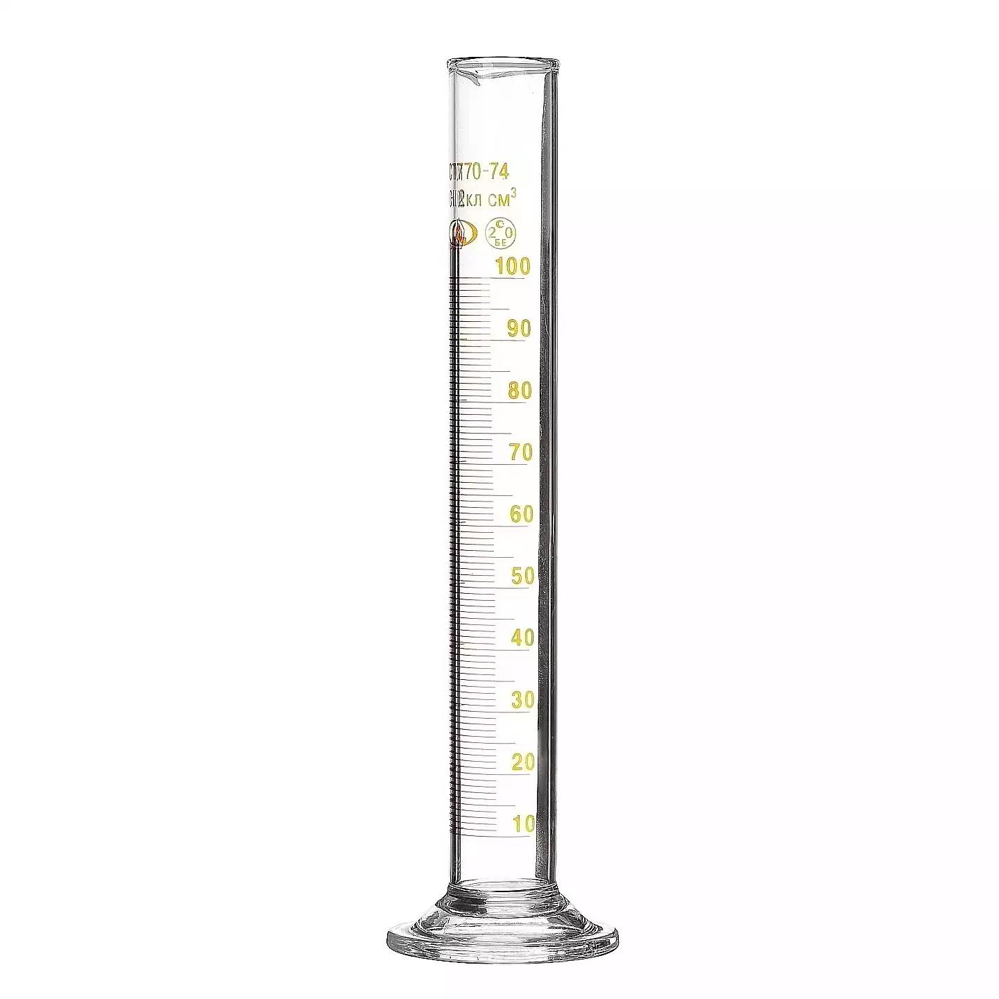 Цилиндр 1-100-2 с носиком и стеклянным основанием