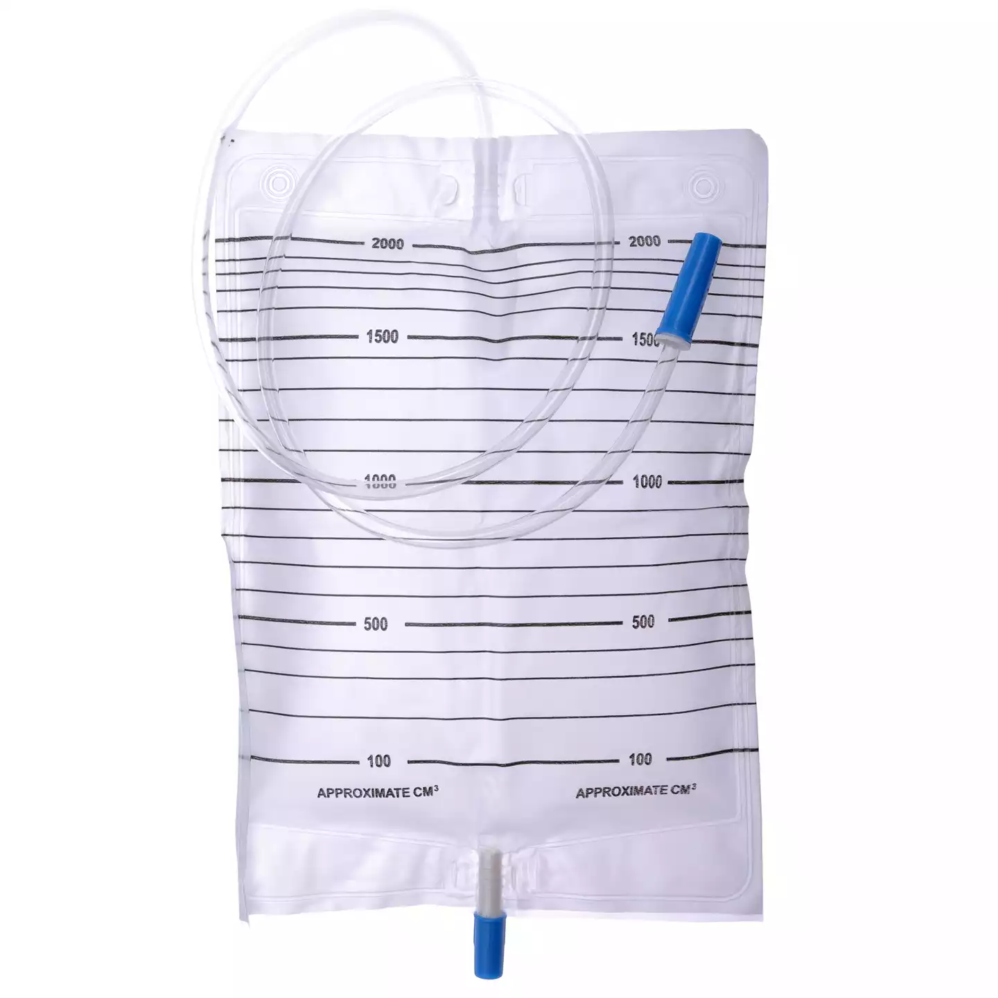 Мочеприемник, объем 2000мл, с устройством для прикроватного крепления, с прямым сливом содержимого, одноразовый стерильный