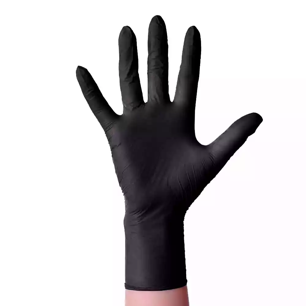 Перчатки смотровые mediOk Vinyl, размер L, виниловые, неопудренные, нестерильные, гладкие, черные, упаковка 50 пар