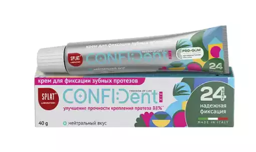 Крем для протезов SPLAT CONFIDENT FIX нейтральный вкус 40 г
