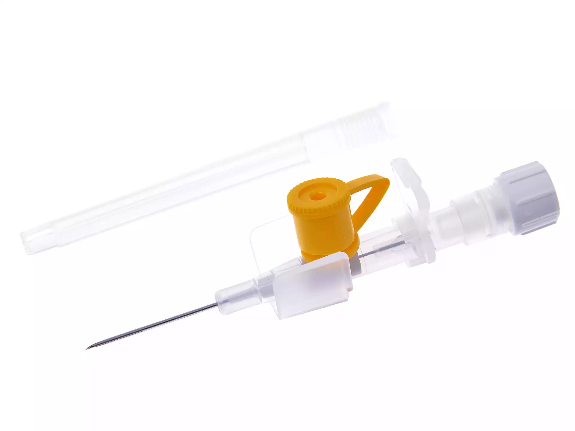 Катетер внутривенный 24G, длина 19мм, диаметр 0,7мм, цвет желтый, стерильный