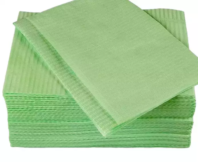 Салфетка-нагрудник  2-х слойная (салатовая), р-р 33х45см., 500 шт/упак