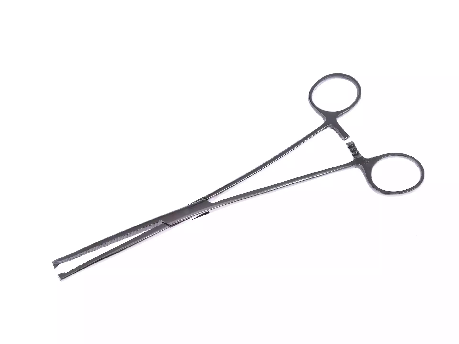 Зажим З-198 кровоостанавливающий 1x2 зубый зубчатый прямой №3, длина 200мм